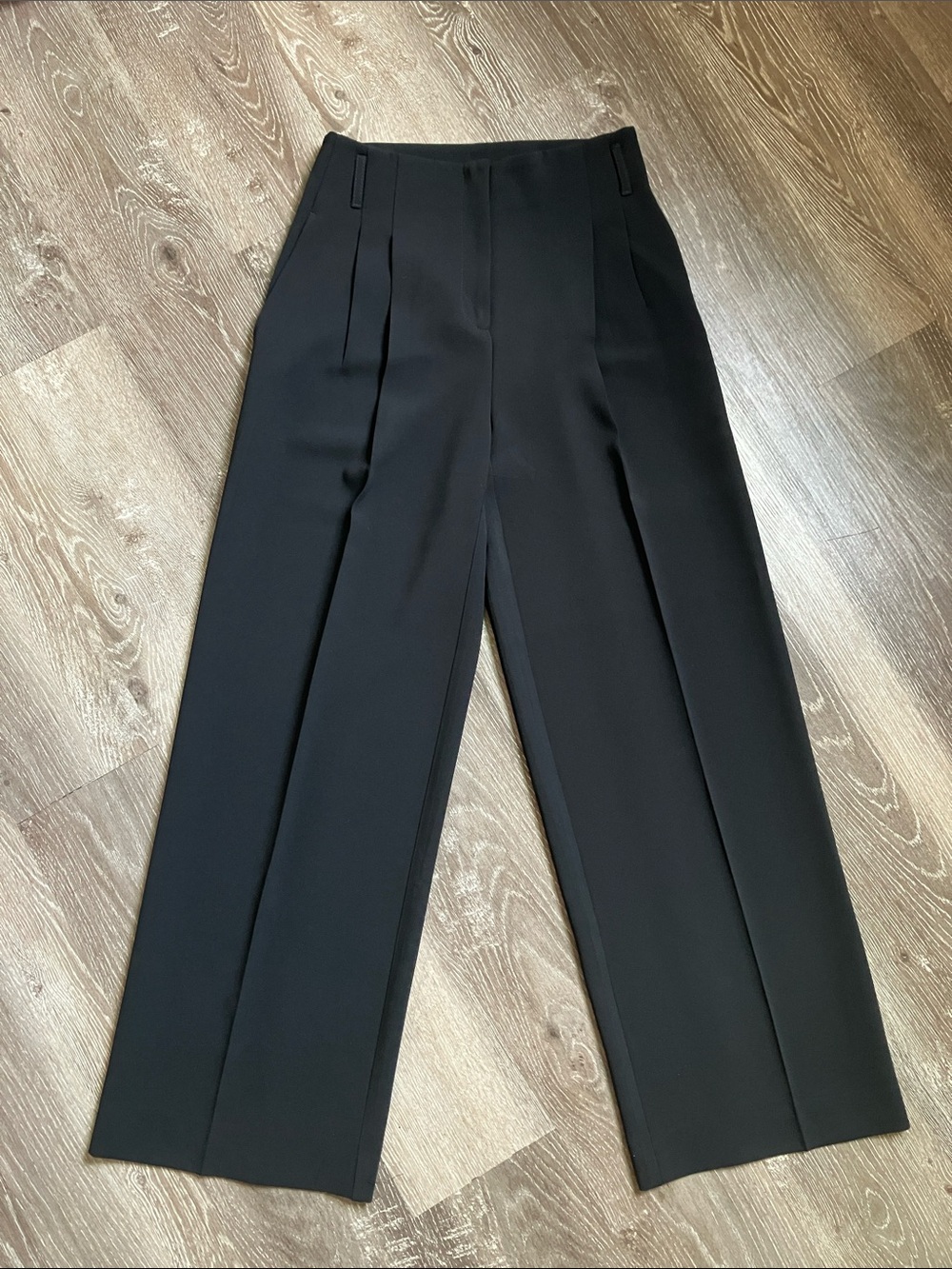 Boss Tapiana Pleated Tie Waist Straight Leg Pants
